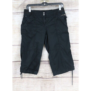 Y2K Ann Tylor Loft Womens Size 4P Marisa Capris Cropped Pants Black